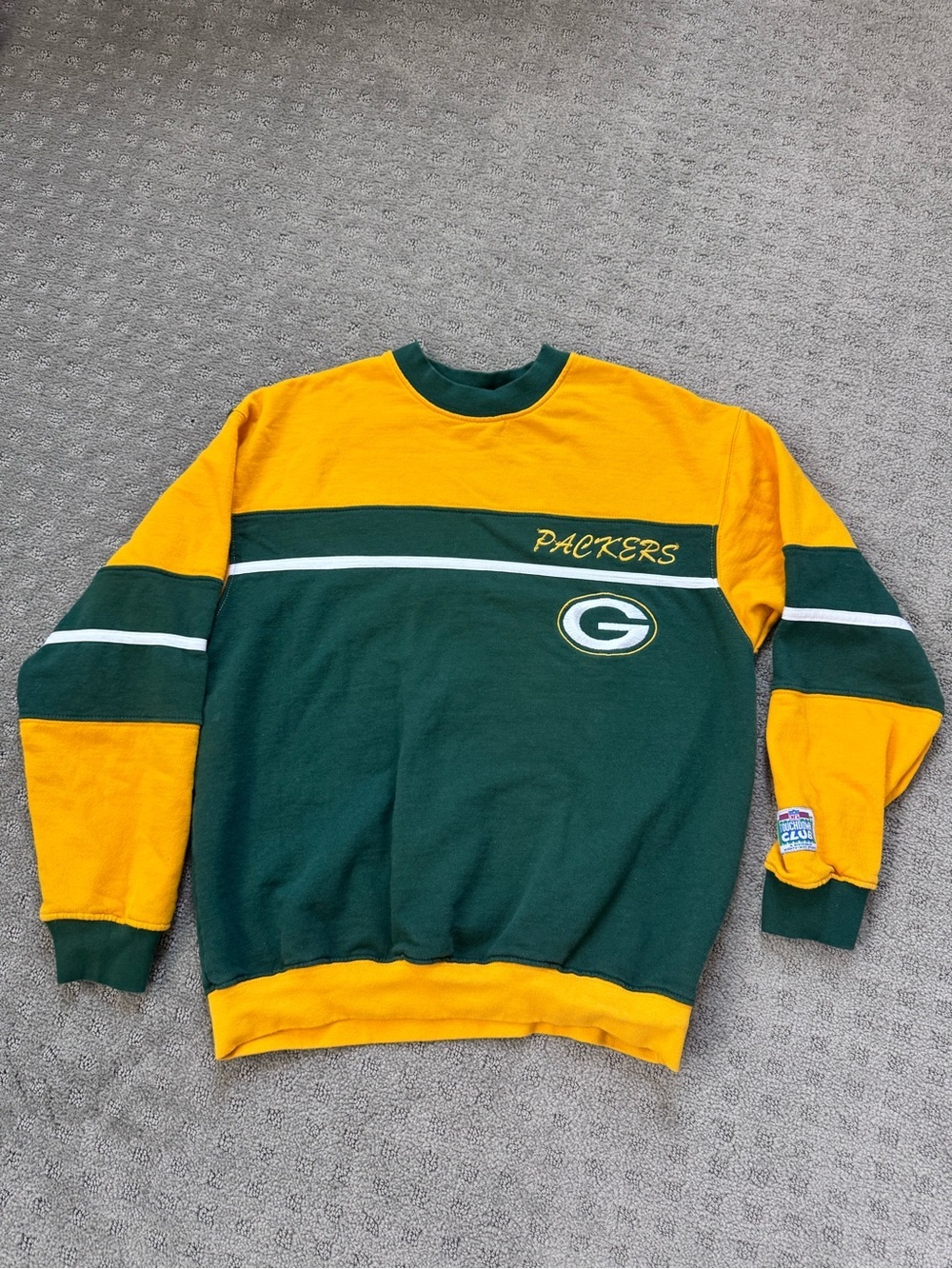 Vintage Green Bay Packers Sweatshirt Youth Large NFL Touchdown Club